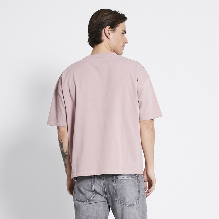Heavy boxy tee "Mikael" Pink